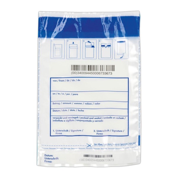 Sicherheitstasche für Werttransporte Größe XL docuCARE® PLUS 500 Stk.