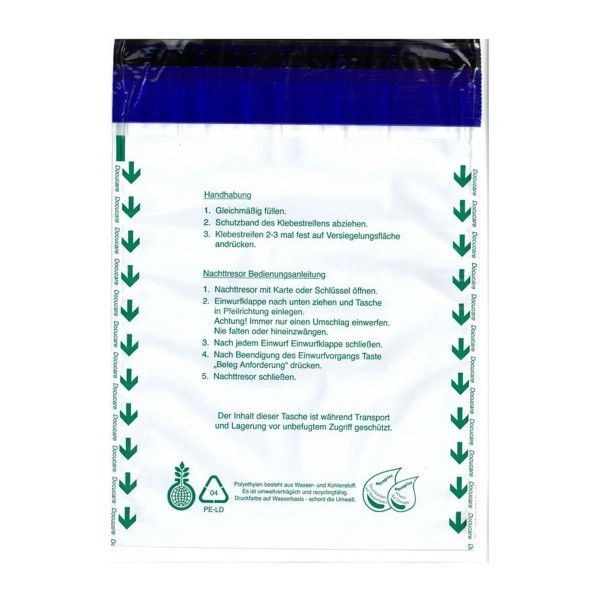 Sicherheitstasche für Nachttresore docuCARE® PLUS 500 Stk.