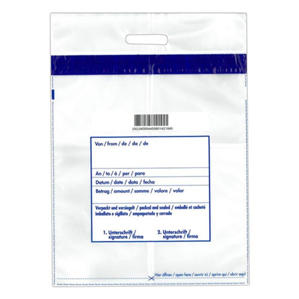 Sicherheitstasche mit Griff für Werttransporte Größe XXL docuCARE® PLUS 200 Stk.