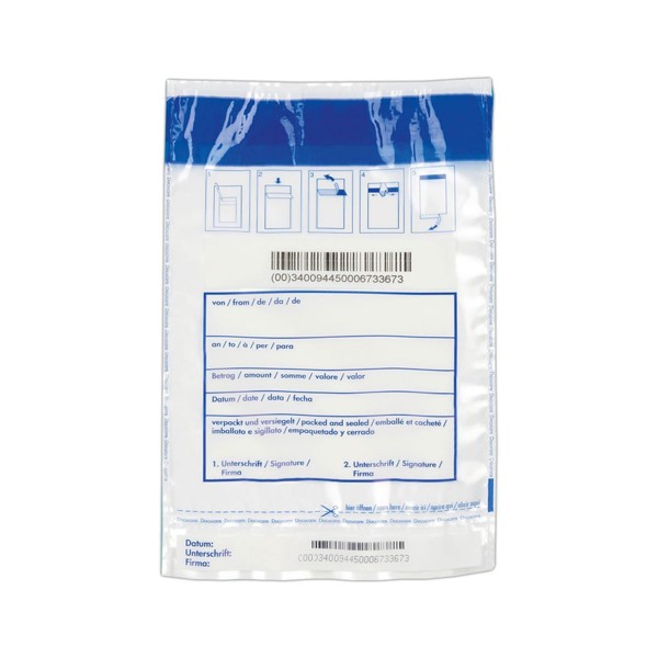 Sicherheitstasche für Werttransporte Größe M docuCARE® PLUS 500 Stk.